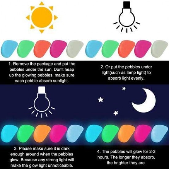 Glow in The Dark -Starfish Conch Shell Shaped Glowing Stones 20 Pieces. Decorative for Garden, Aquarium, Kids Crafts etc Glow in The Dark -Starfish Conch Shell Shaped Glowing Stones 20 Pieces. Decorative for Garden, Aquarium, Kids Crafts etc