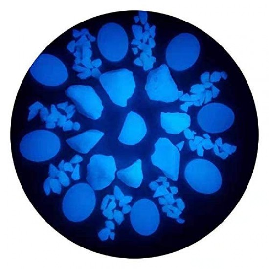Glow in The Dark -Decorative Pebble Stone for Decoration, Aquariums, Kids Craft, Garden Decoration. 50+ Pieces  Glow in The Dark -Decorative Pebble Stone for Decoration, Aquariums, Kids Craft, Garden Decoration. 50+ Pieces