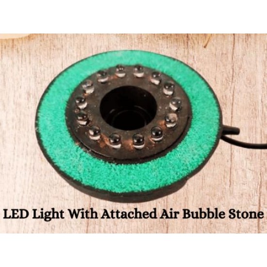 Aquarium Accessories Combo- Multicolor LED Light + Attached Air Stone for air Bubble + Air Pump + Pipe + T Connector  Aquarium Accessories Combo- Multicolor LED Light + Attached Air Stone for air Bubble + Air Pump + Pipe + T Connector