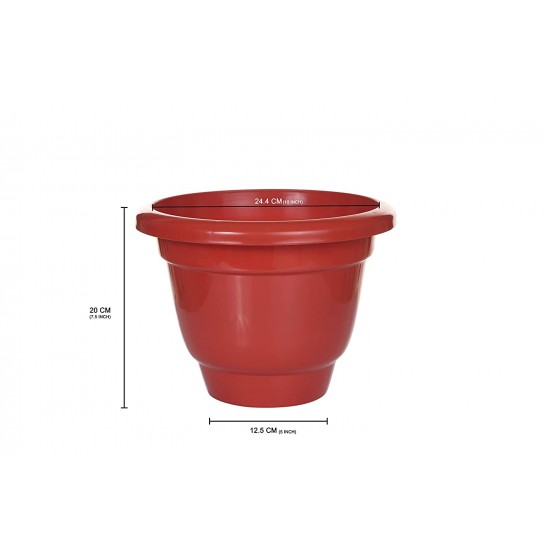 Garden Plastic Pot 10 Inch (6 Pcs Set) for Indoor or Outdoor use | Plastic Pot UV treated,100% virgin plastic, light weight, Durable and long lasting.