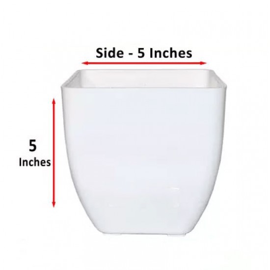 5-Inch Pearl Plastic Planters White Color- Flower Pots Set (Pack of 4, Plastic) | Gamla Plant Container. 5-Inch Pearl Plastic Planters White Color- Flower Pots Set (Pack of 4, Plastic) | Gamla Plant Container.