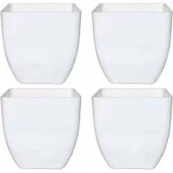 5-Inch Pearl Plastic Planters White Color- Flower Pots Set (Pack of 4, Plastic) | Gamla Plant Container. 5-Inch Pearl Plastic Planters White Color- Flower Pots Set (Pack of 4, Plastic) | Gamla Plant Container.