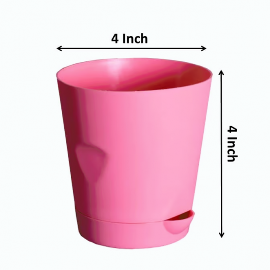4-Inch Self-Watering Indoor Plant Pink Pots Set of 2 | Low Maintenance Flower Pots for Home & Balcony Decor. 4-Inch Self-Watering Indoor Plant Pink Pots Set of 2 | Low Maintenance Flower Pots for Home & Balcony Decor.