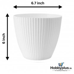White Vector Pot 7 Inch (1 Pcs.) | Perfect Pot for Home Garden Indoor or Outdoor Use. White Vector Pot 7 Inch (1 Pcs.) | Perfect Pot for Home Garden Indoor or Outdoor Use.