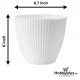 White Vector Pot 7 Inch (1 Pcs.) | Perfect Pot for Home Garden Indoor or Outdoor Use.